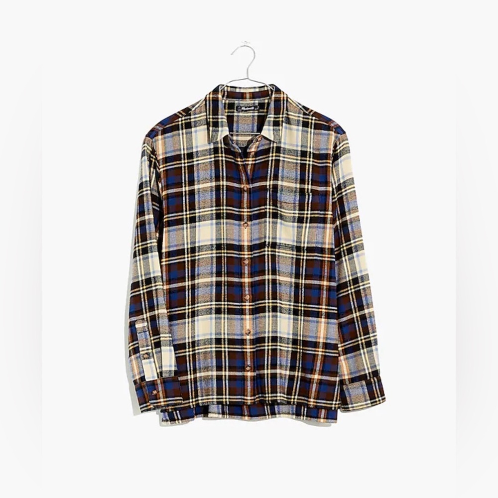Madewell — Flannel Oversized Ex-Boyfriend Shirt in Fuller Plaid — Size, Medium